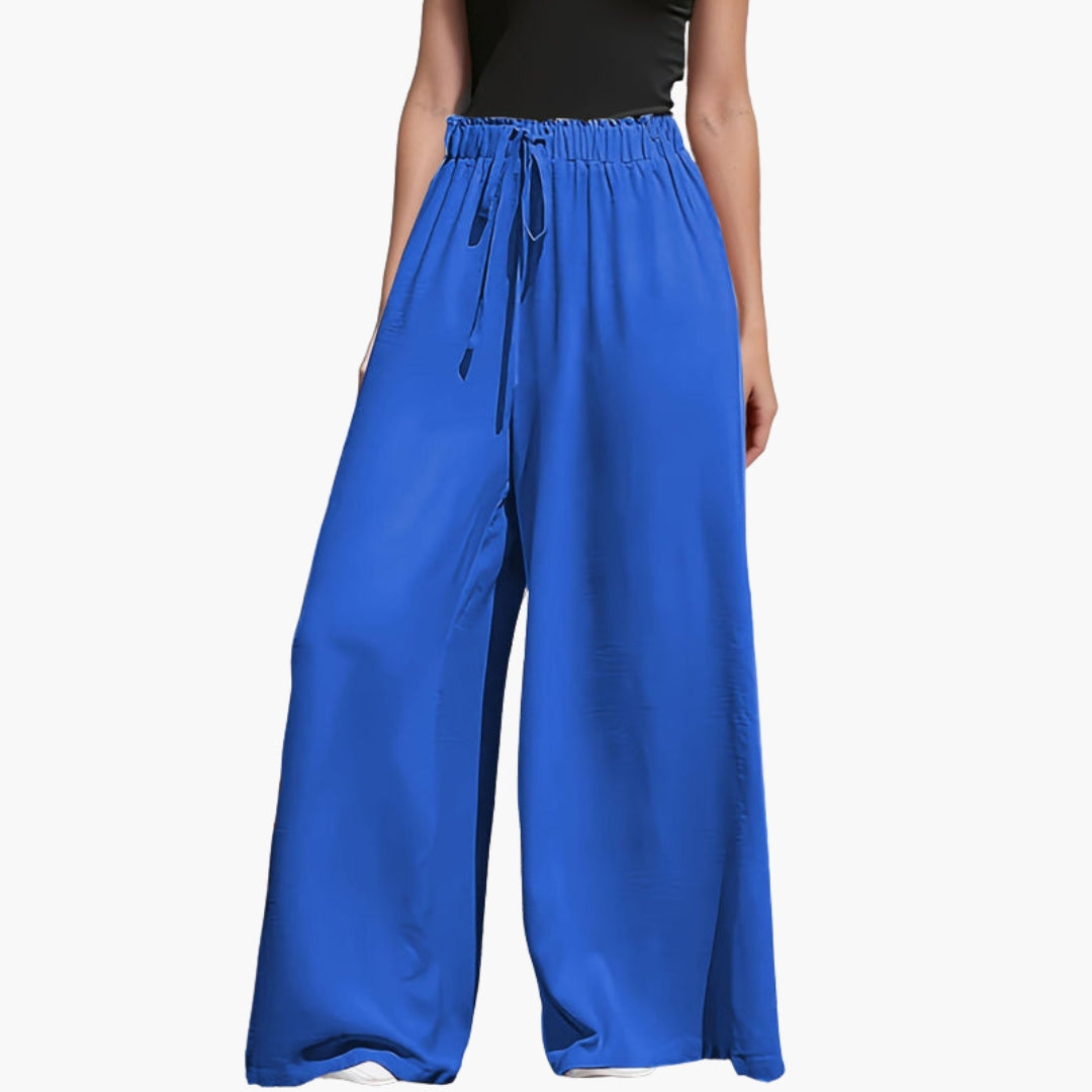 Pantaloni Donna con Vita Elastica e Superficie Liscia