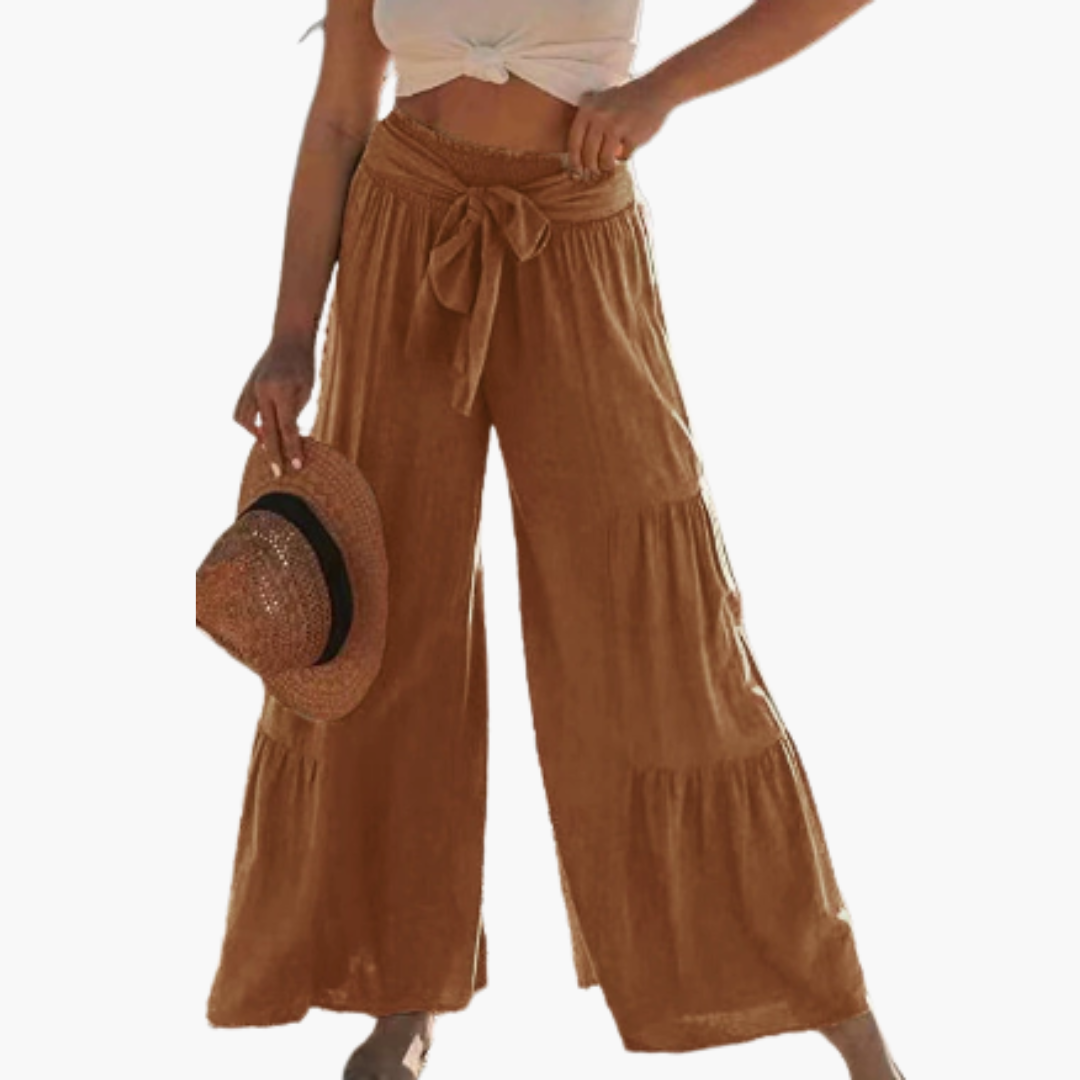 Pantaloni donna con vita elastica per l’estate
