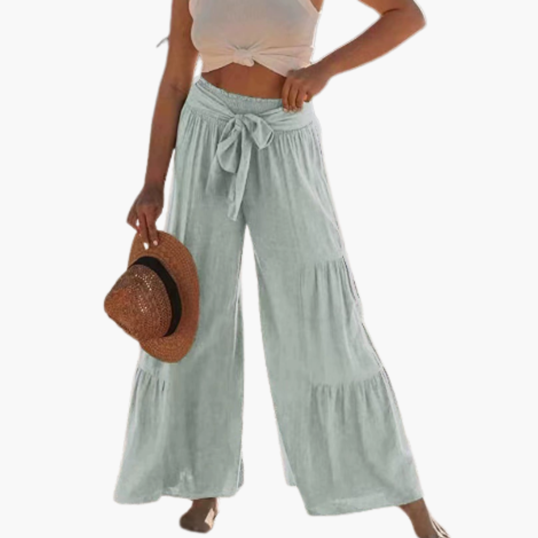 Pantaloni donna con vita elastica per l’estate