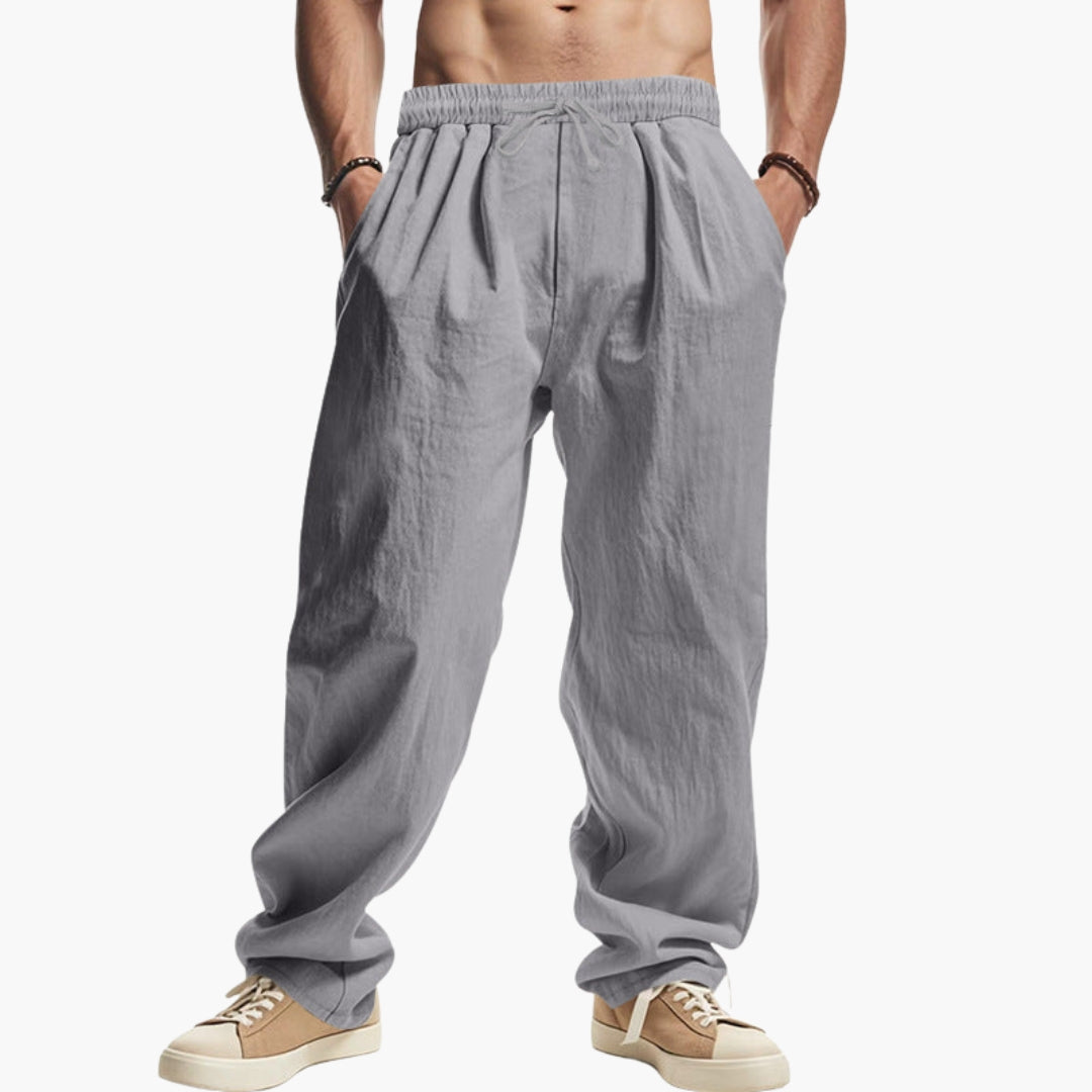 Pantaloni da uomo a taglio ampio con tasche laterali
