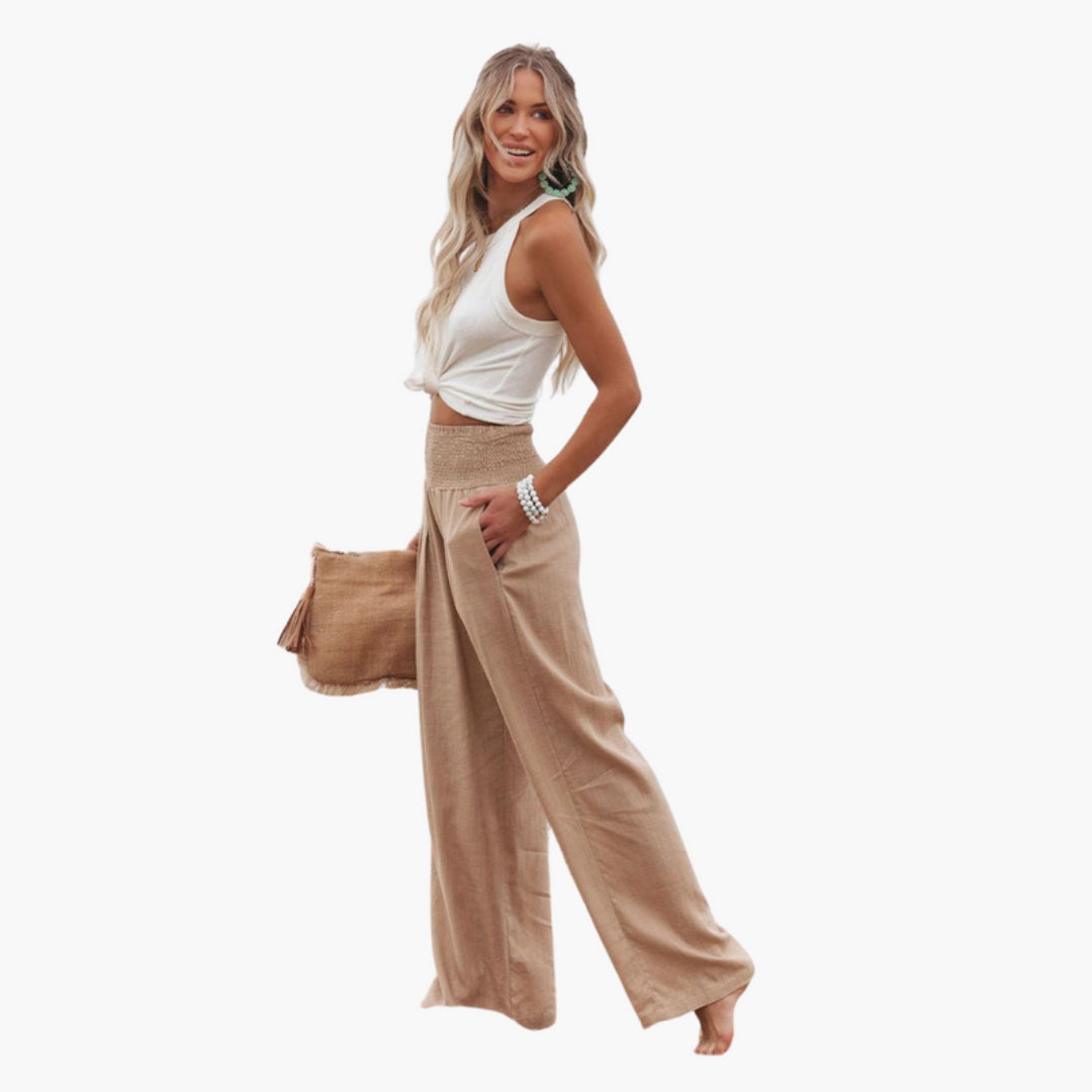 Pantaloni palazzo donna con gambe larghe