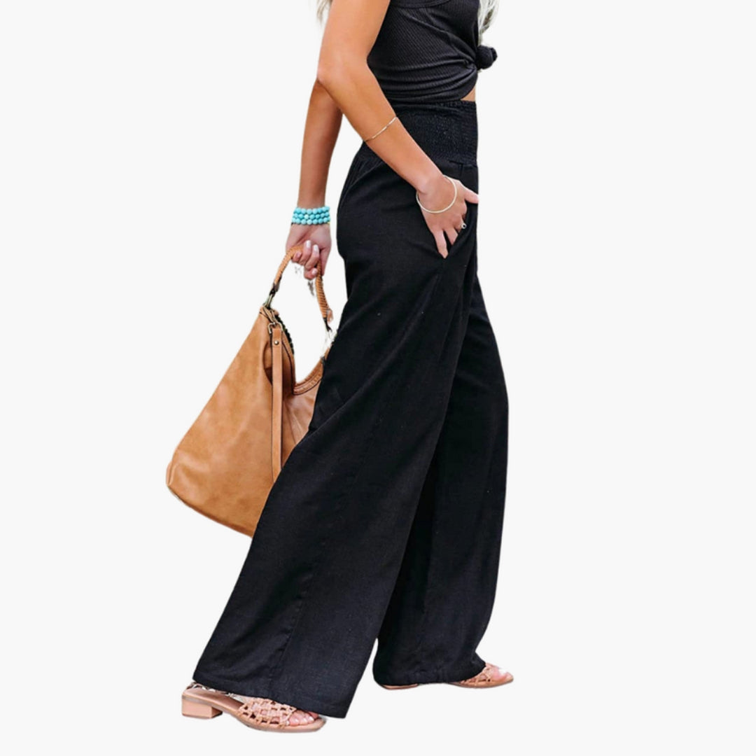Pantaloni palazzo donna con gambe larghe