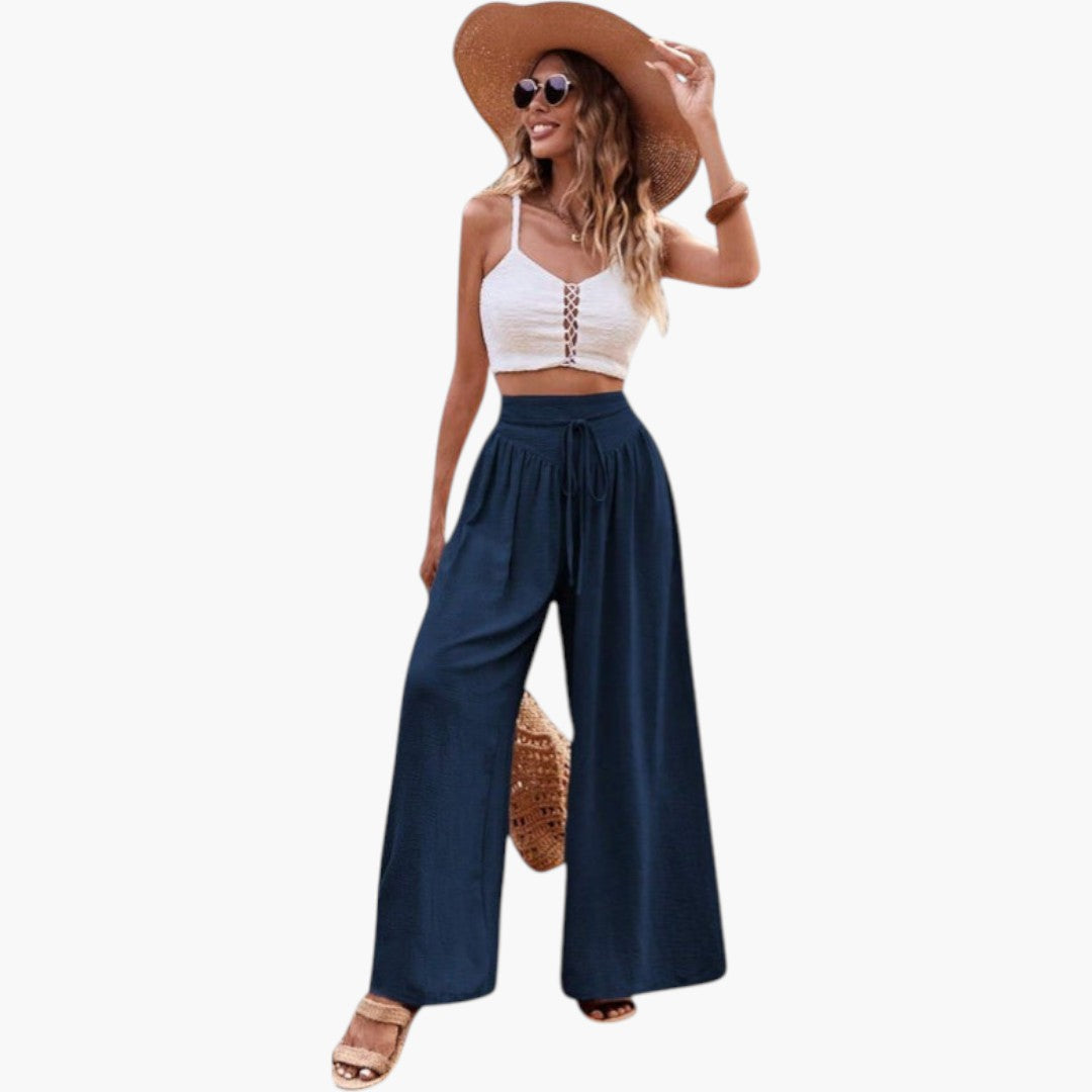 Women's Palazzo Pants with High Waist