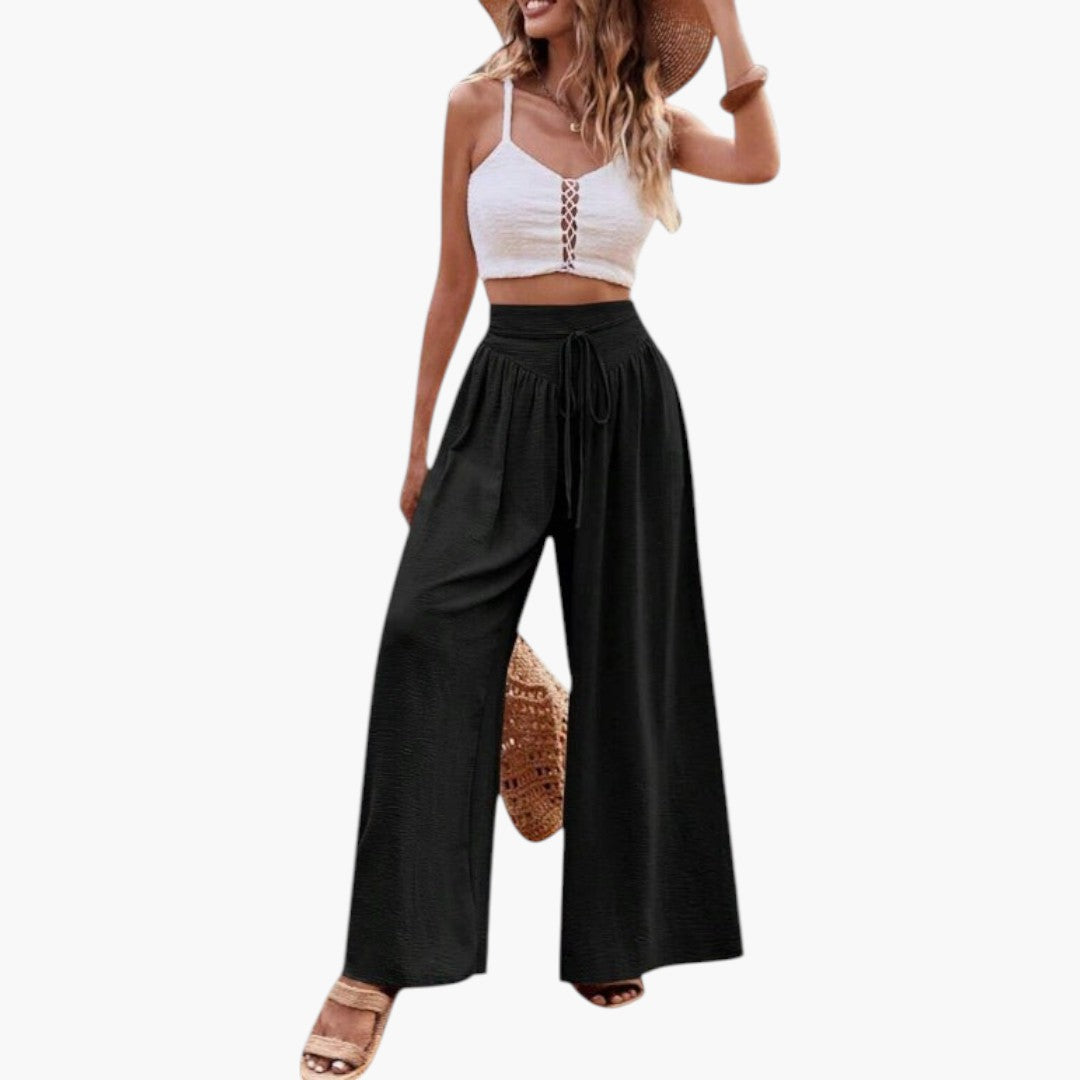 Women's Palazzo Pants with High Waist