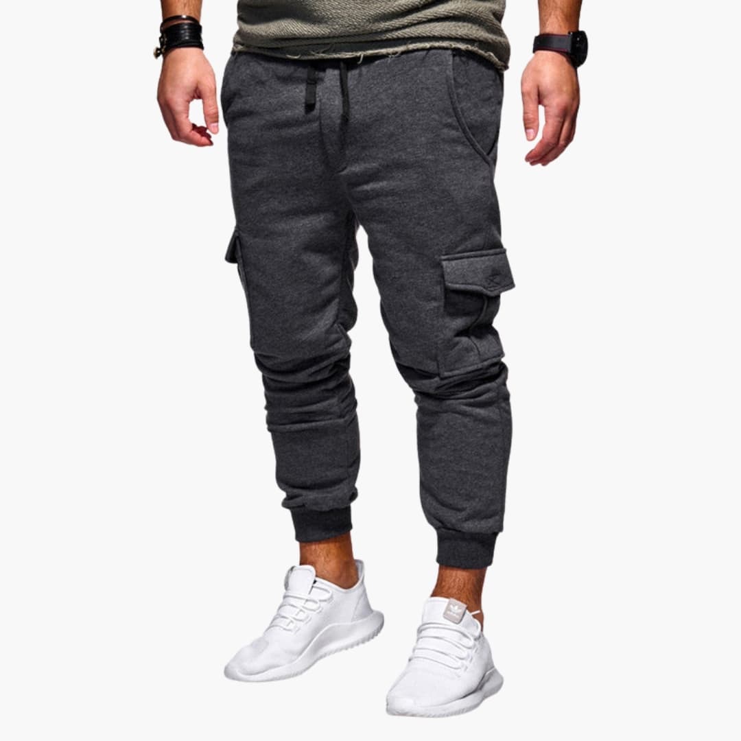Pantalon cargo homme ample avec poches multiples