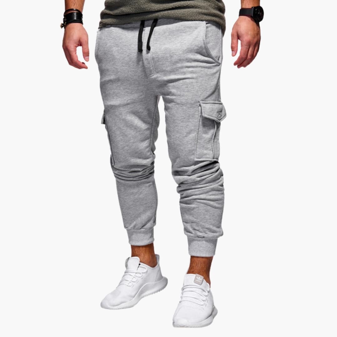 Pantalon cargo homme ample avec poches multiples