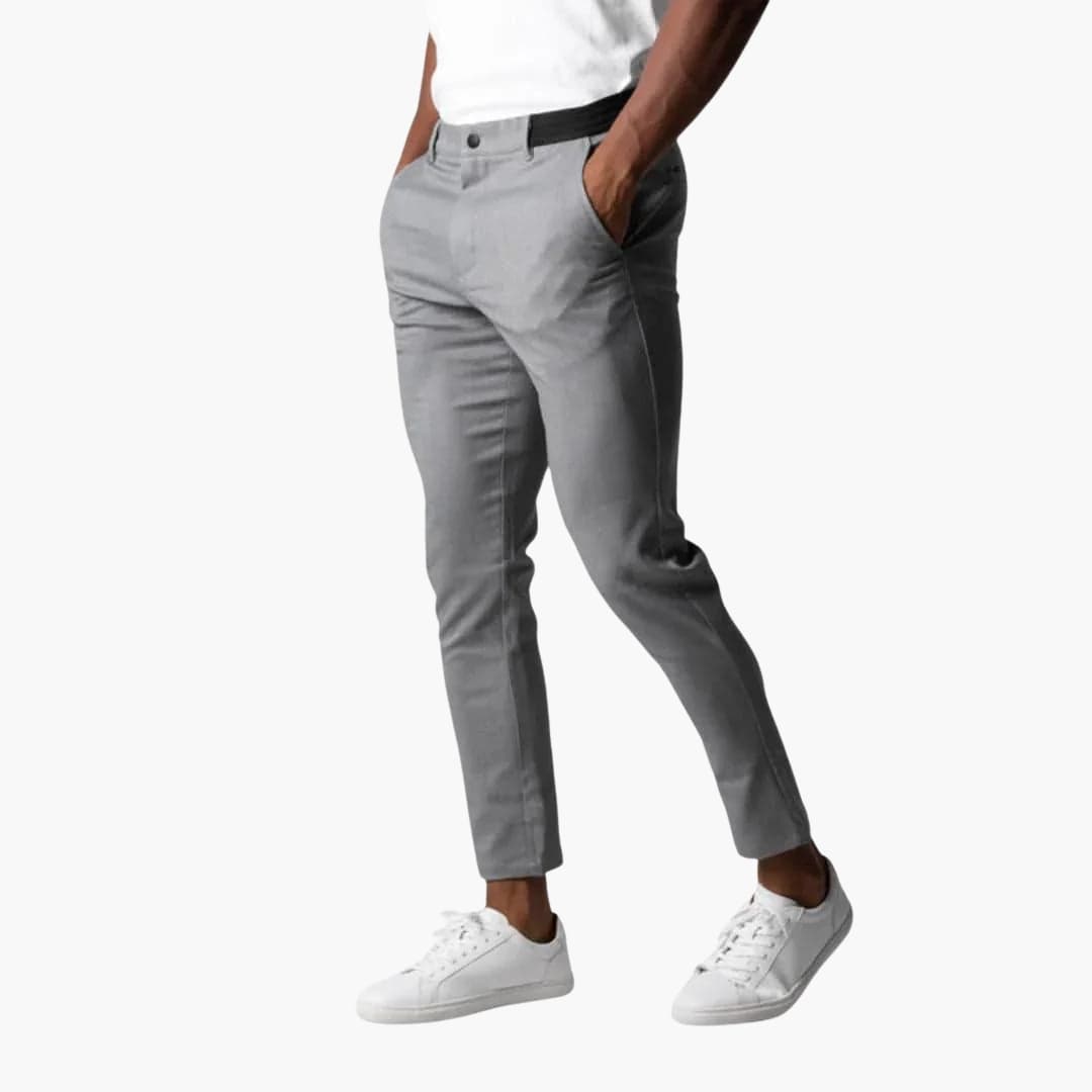 Pantalon chino homme à fermeture boutonnée