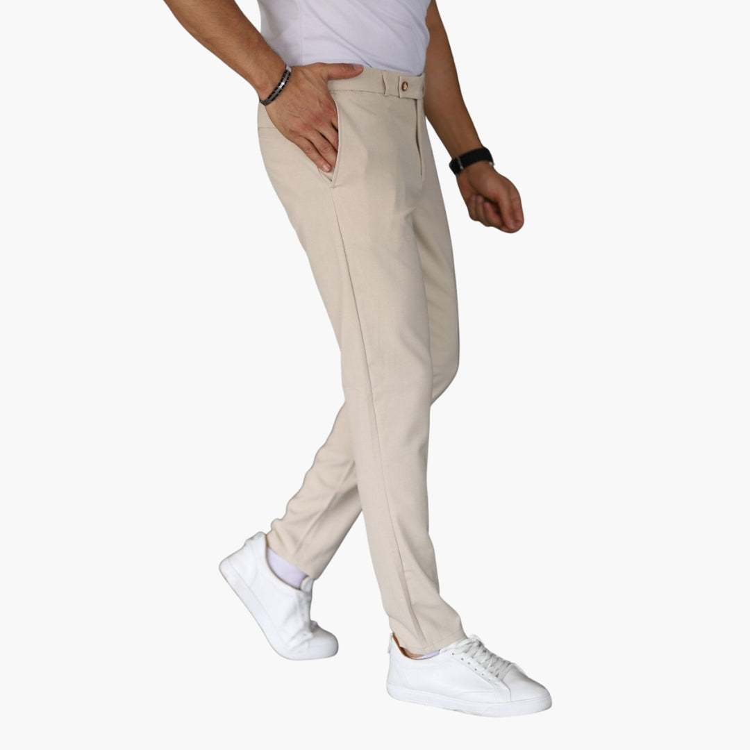 Chinosbukse for menn med smal passform og sidelommer