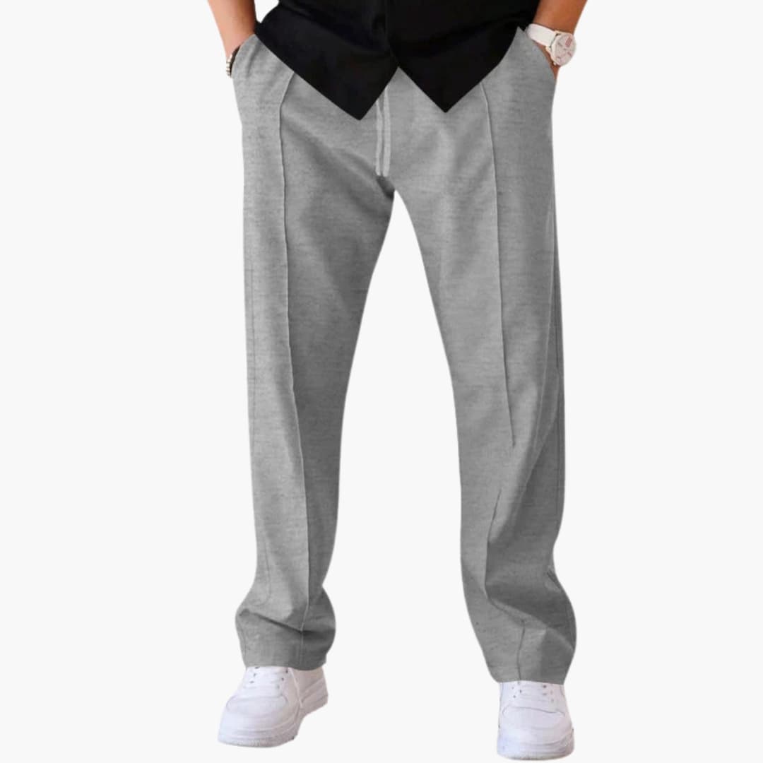 Pantalon homme avec jambes larges et taille élastique