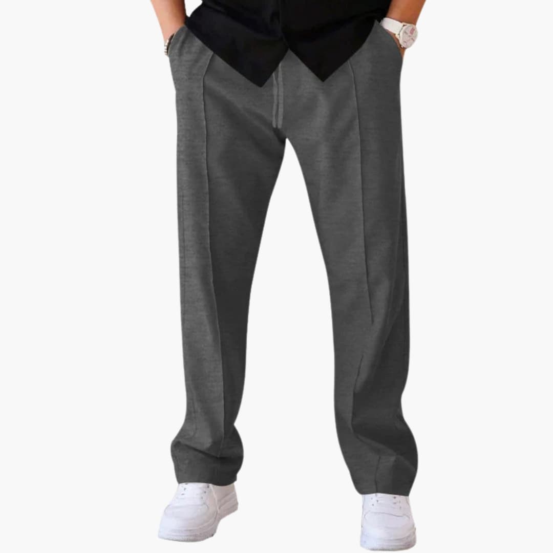 Pantalon homme avec jambes larges et taille élastique