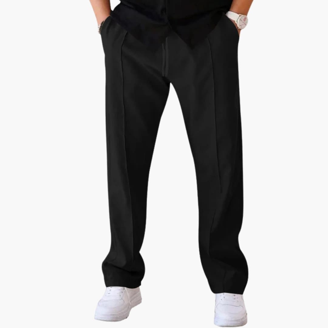 Pantalon homme avec jambes larges et taille élastique