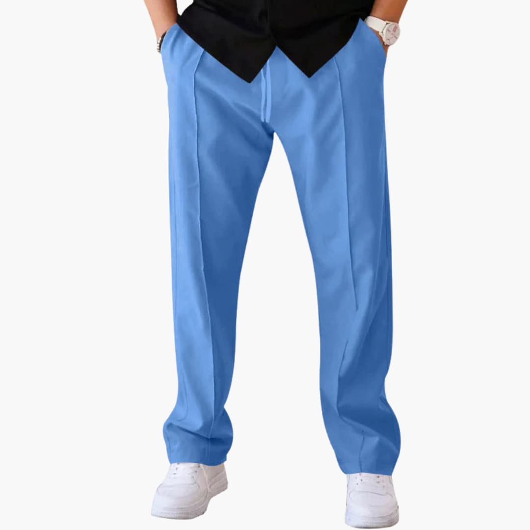 Pantalon homme avec jambes larges et taille élastique