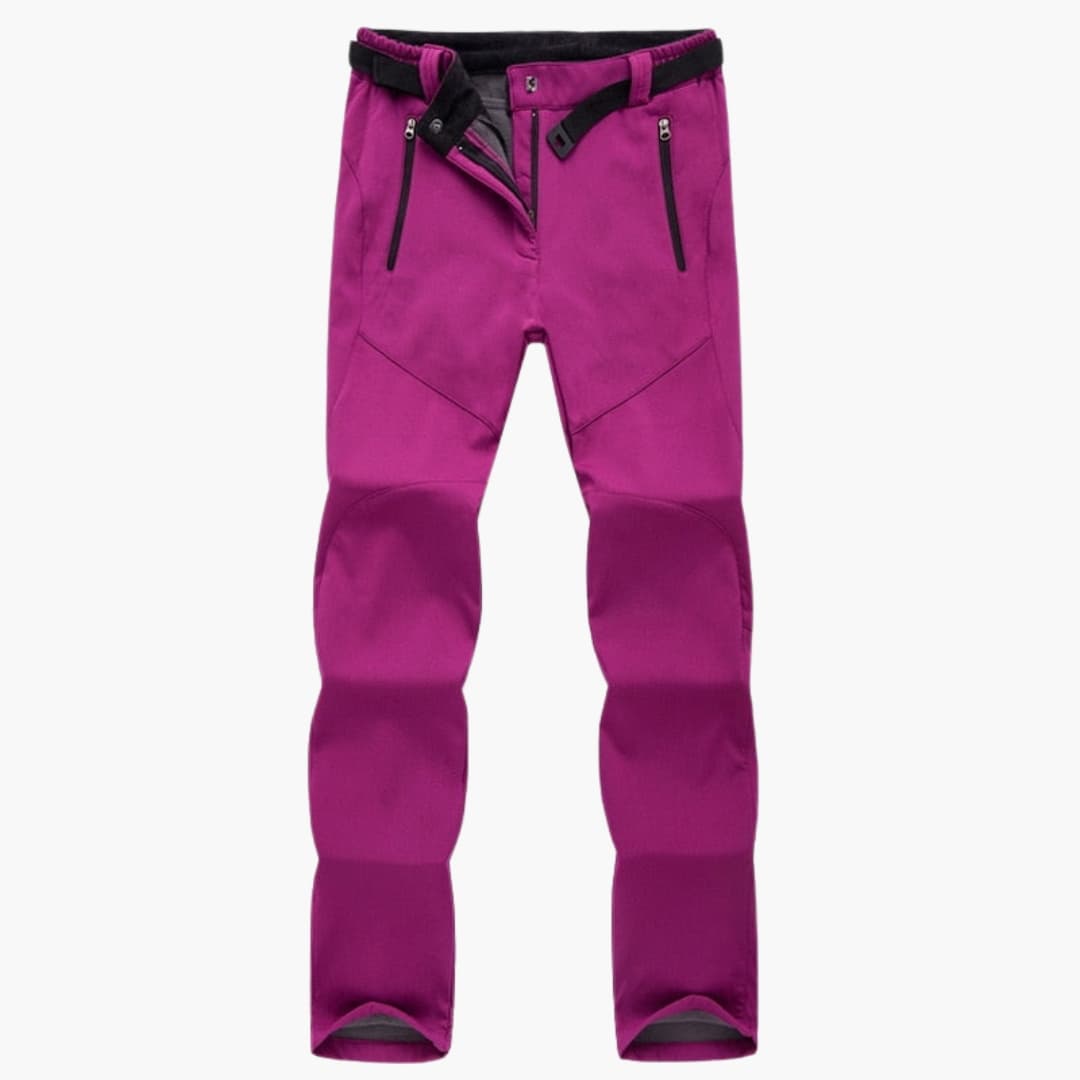 Pantalon de randonnée femme avec poches zippées et bas élastiqués