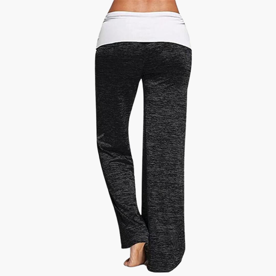 Pantaloni sportivi larghi da donna con vita elastica e coulisse