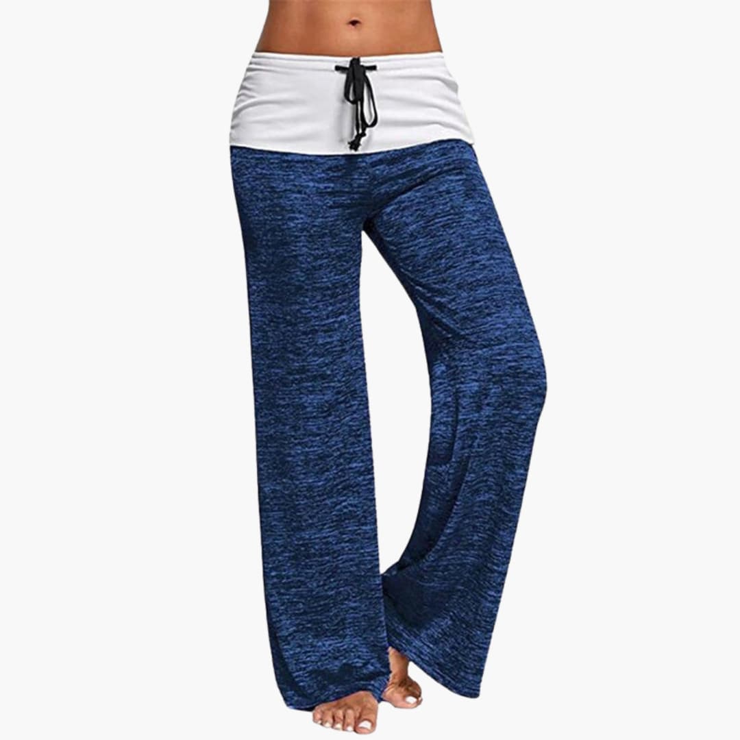 Pantaloni sportivi larghi da donna con vita elastica e coulisse