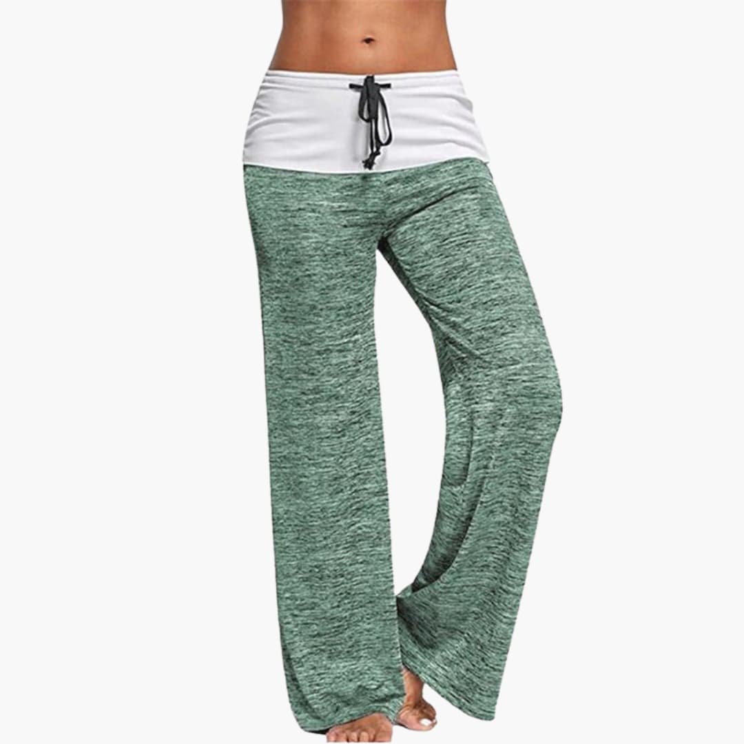 Pantaloni sportivi larghi da donna con vita elastica e coulisse