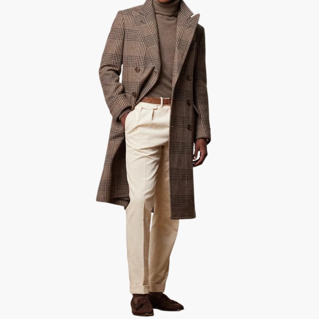 Pantalon homme à jambe droite avec taille ajustée