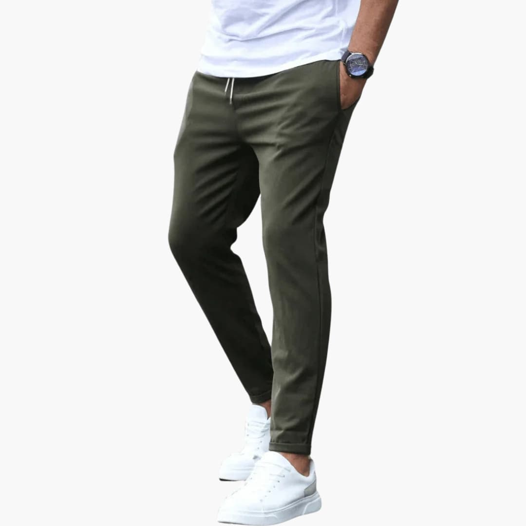 Pantalon homme à taille élastique et poches latérales