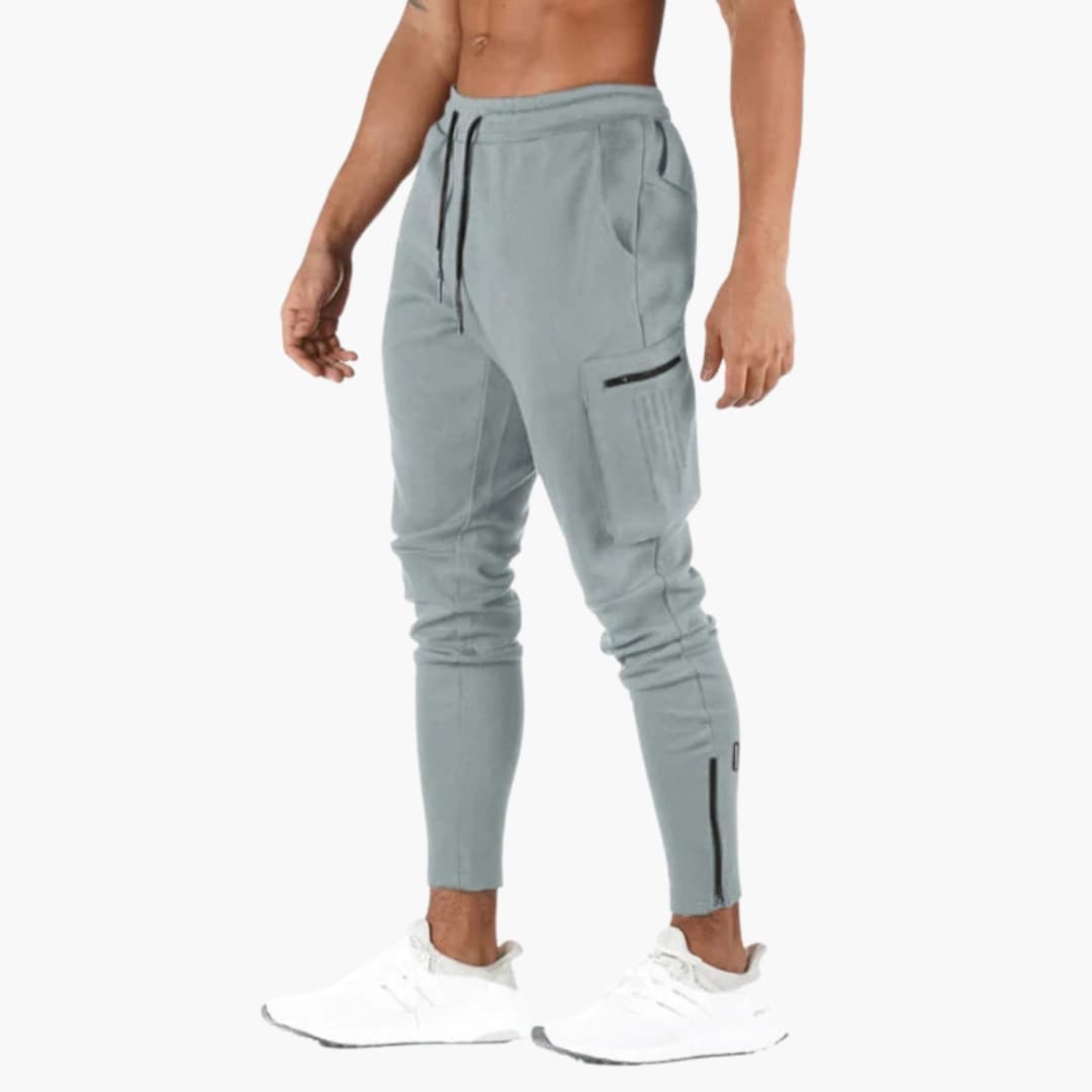 Pantalon homme avec jambes fuselées et poches latérales