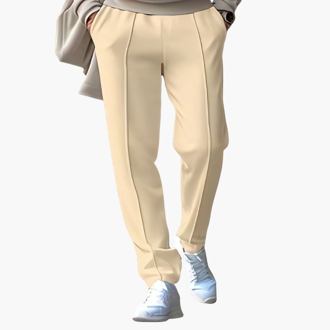 Pantalon homme avec poches latérales et taille élastique