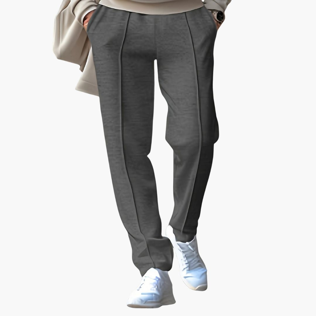 Pantalon homme avec poches latérales et taille élastique