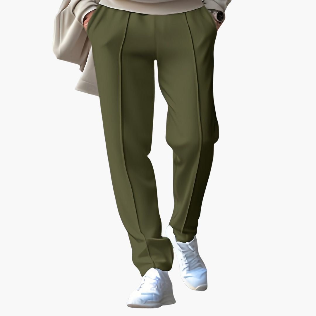 Pantalon homme avec poches latérales et taille élastique