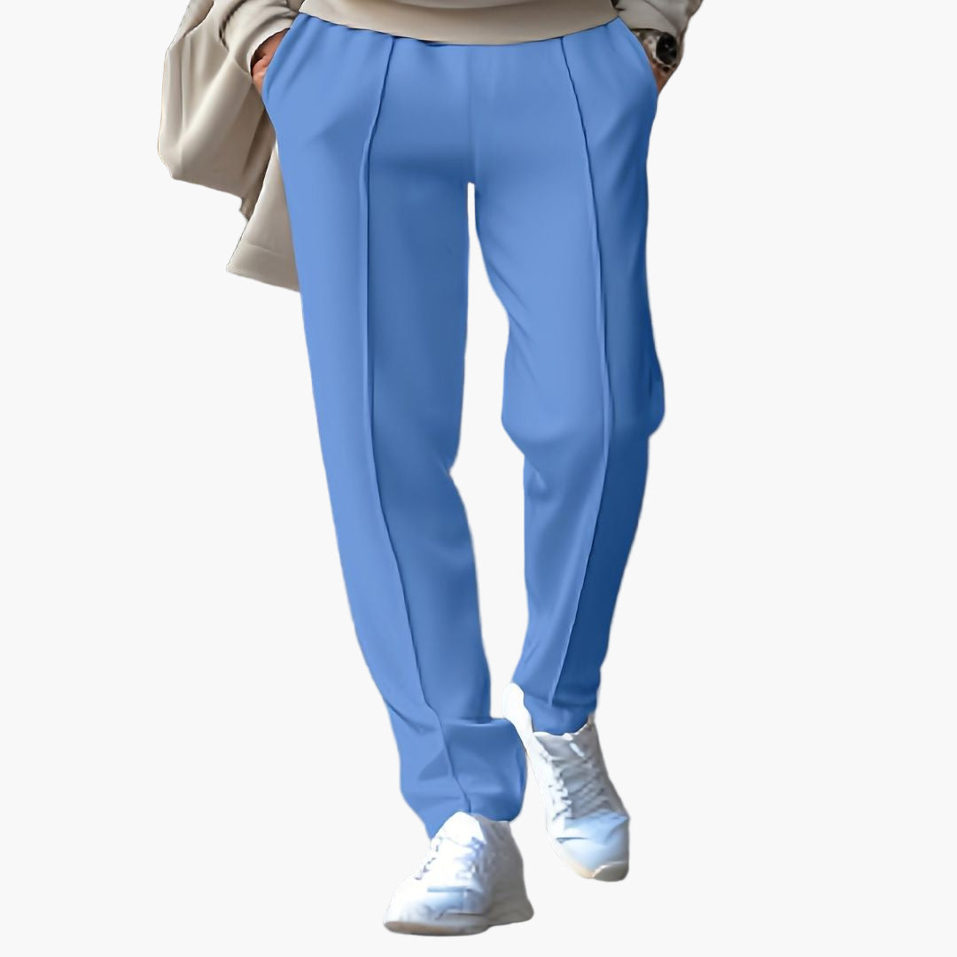 Pantalon homme avec poches latérales et taille élastique