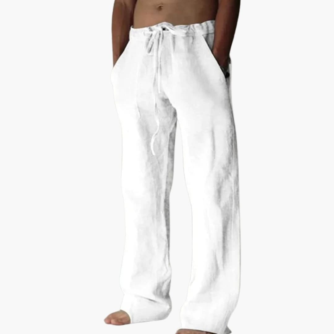 Pantalon homme avec taille élastique et poches latérales