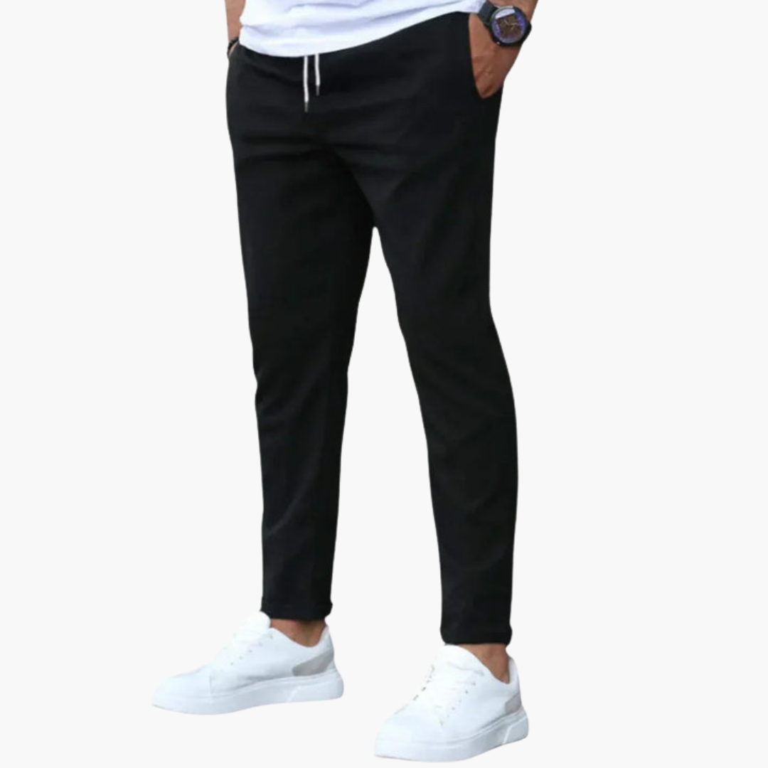 Pantalon homme coupe ajustée avec poches latérales et arrière