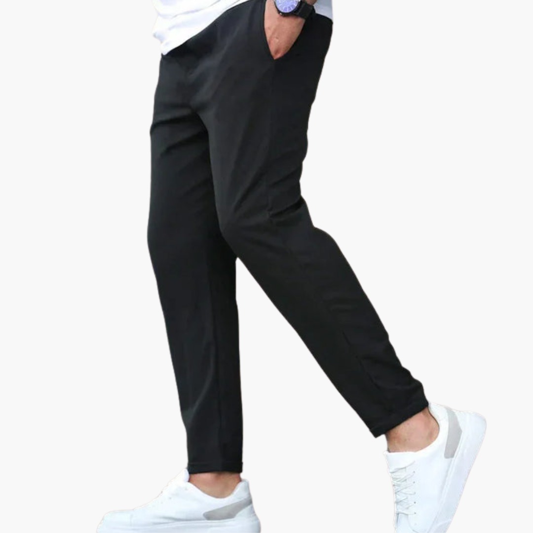 Pantalon homme coupe ajustée avec poches latérales et arrière