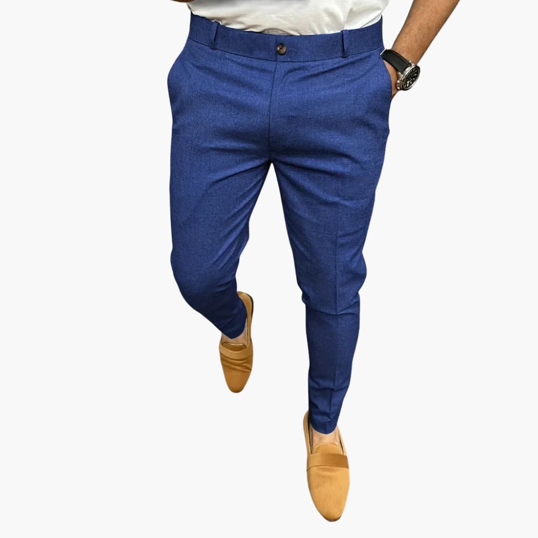 Pantalon homme coupe moderne avec taille élastique