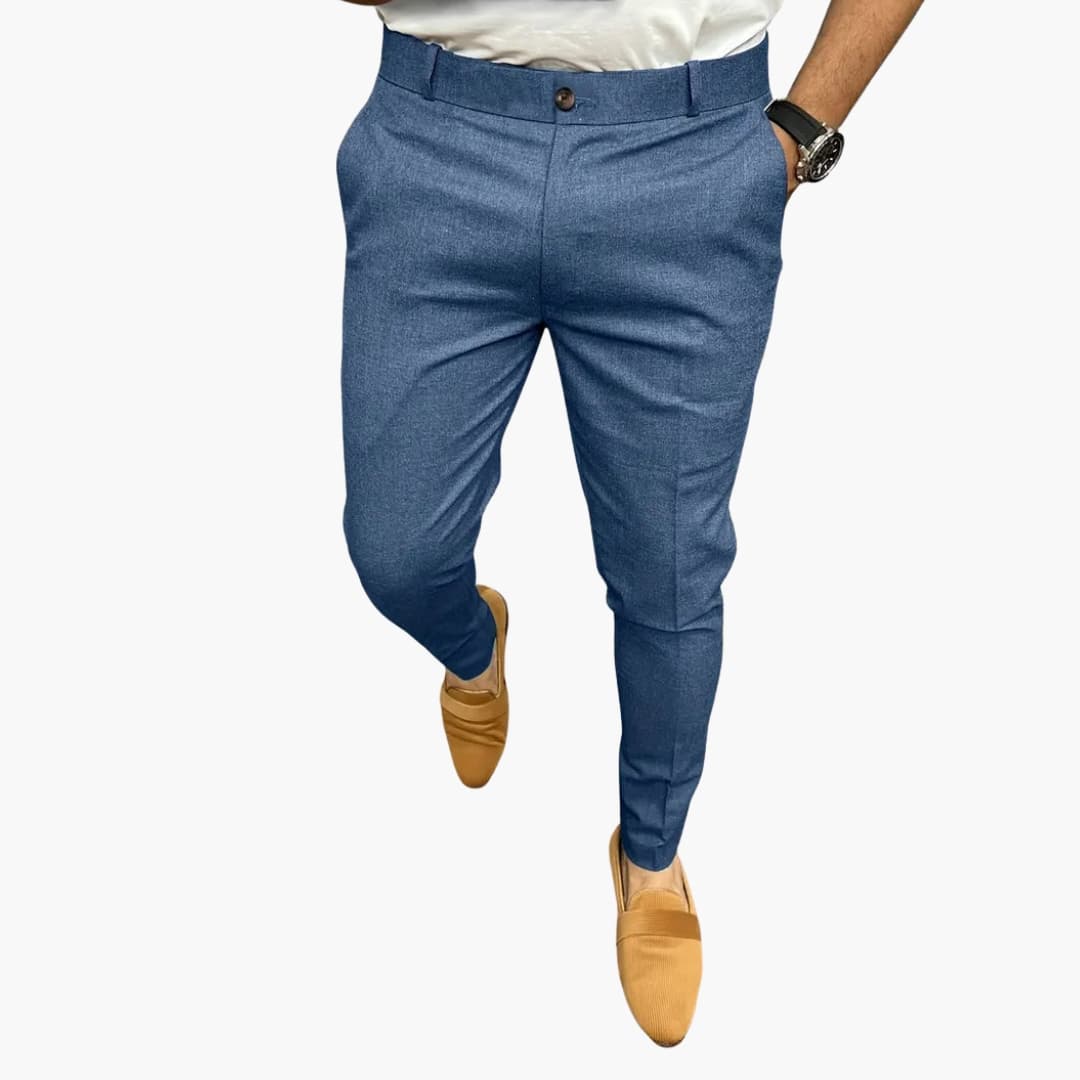 Pantalon homme coupe moderne avec taille élastique