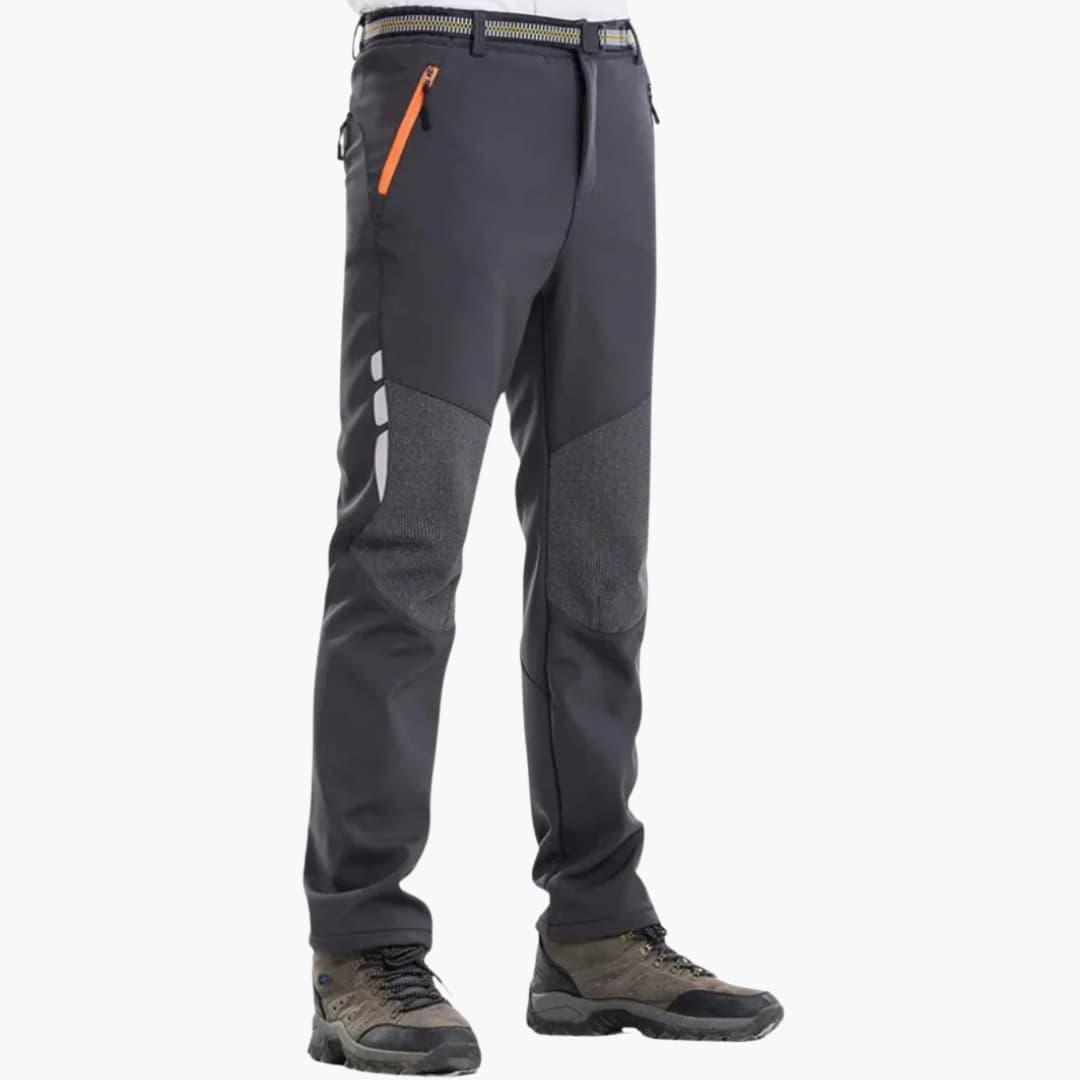 Pantalon homme softshell d’extérieur avec genoux renforcés et poches zippées