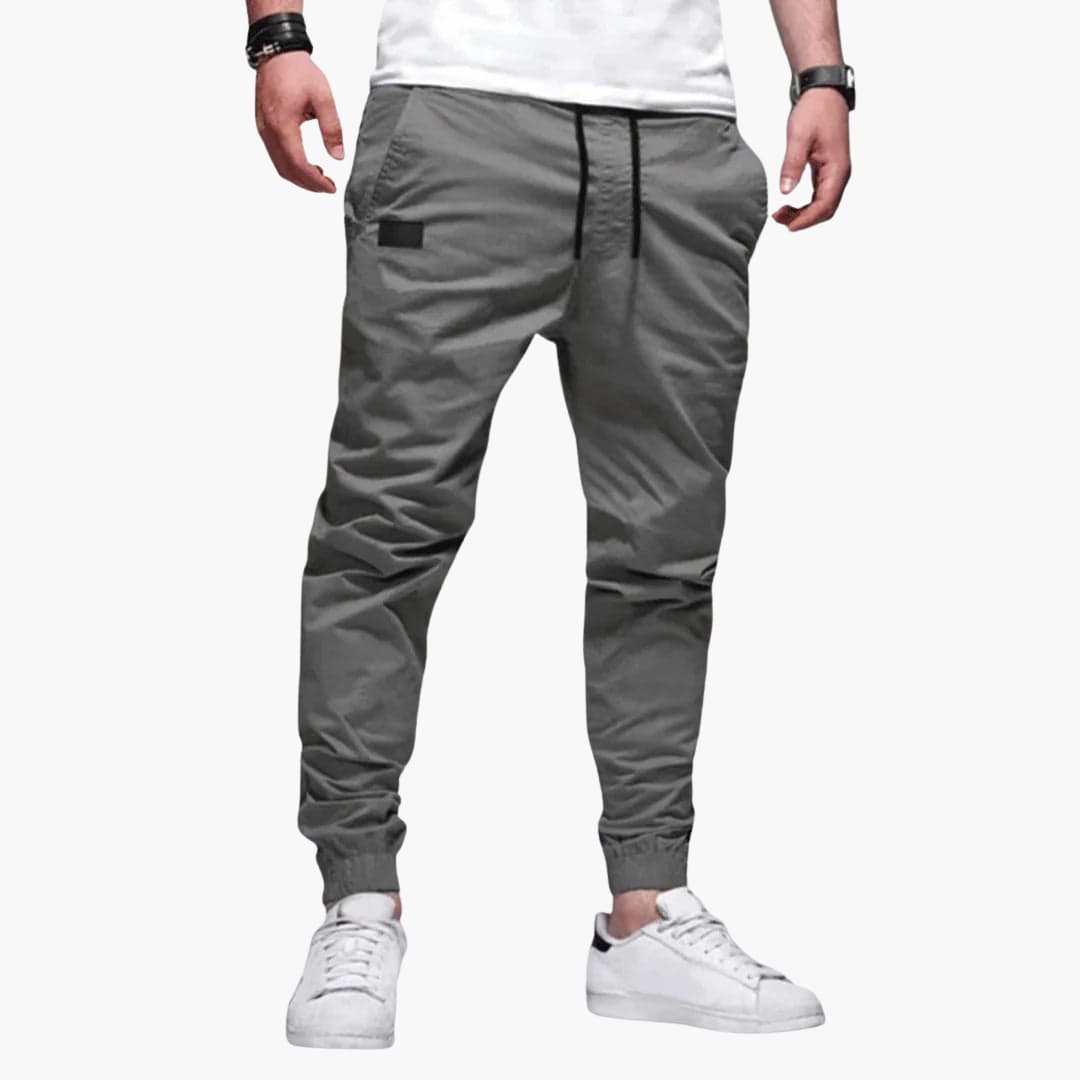Pantalon pour homme avec taille élastique et cordon de serrage