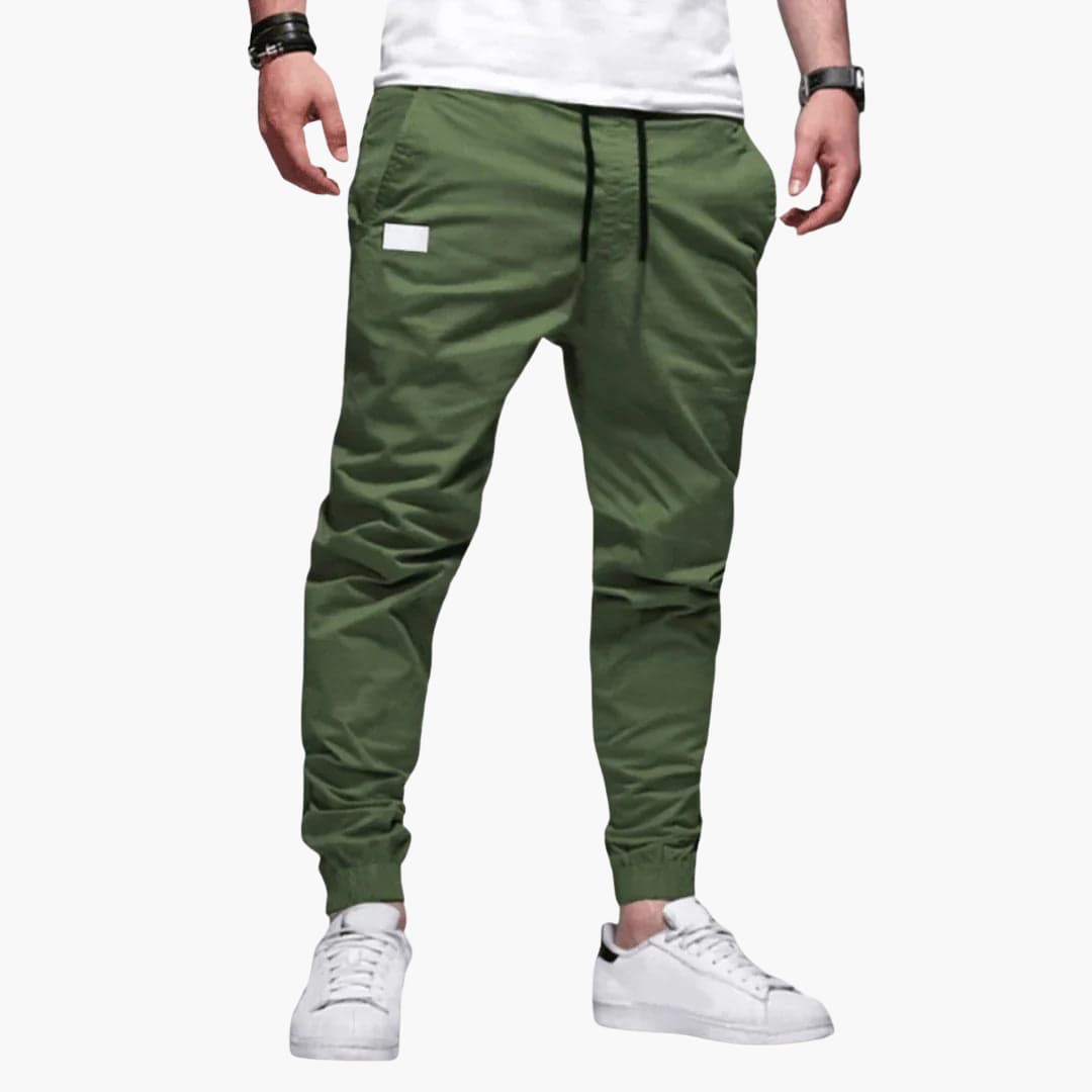 Pantalon pour homme avec taille élastique et cordon de serrage