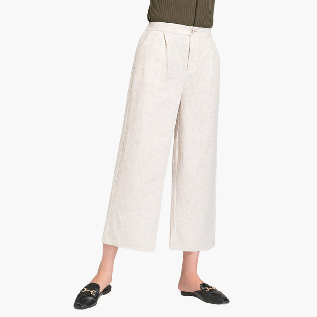Pantalons pour femmes avec surface unie