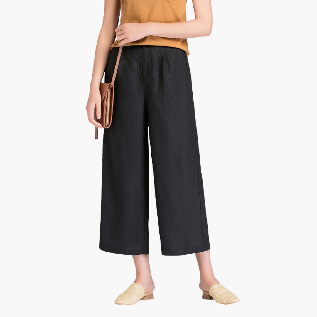 Pantalons pour femmes avec surface unie