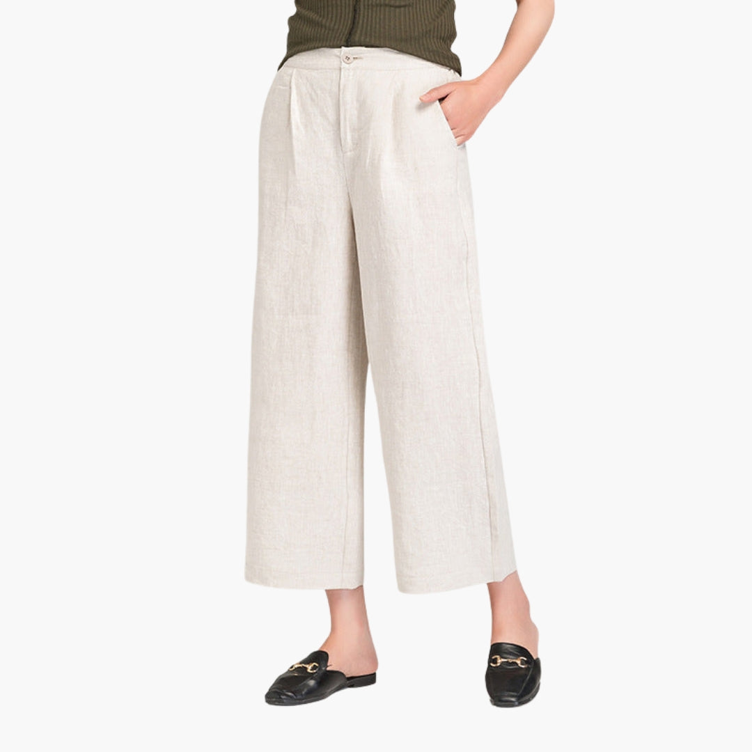 Pantalons pour femmes avec surface unie