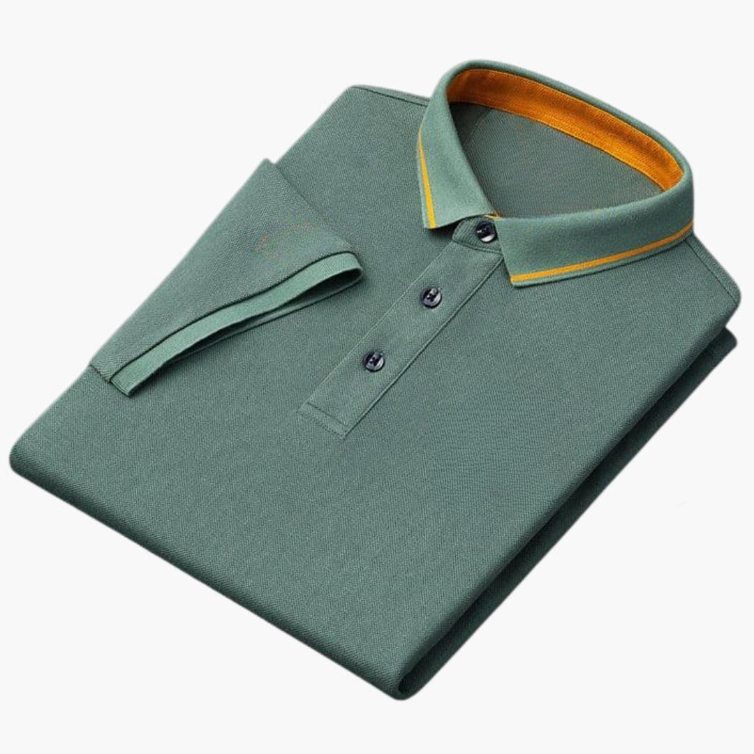 Polo Homme Manches Courtes avec Détails Brodés