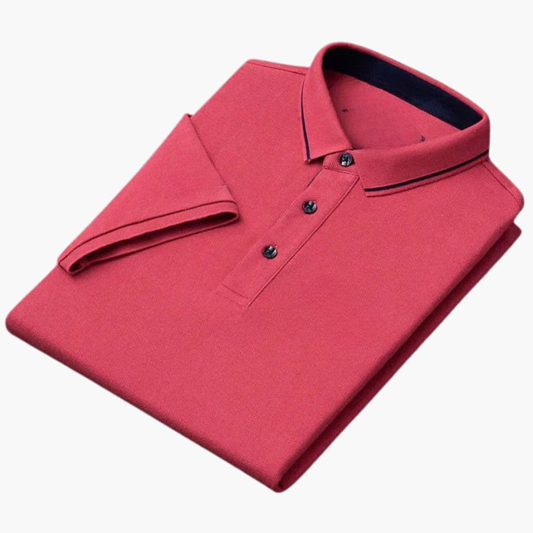 Polo Homme Manches Courtes avec Détails Brodés