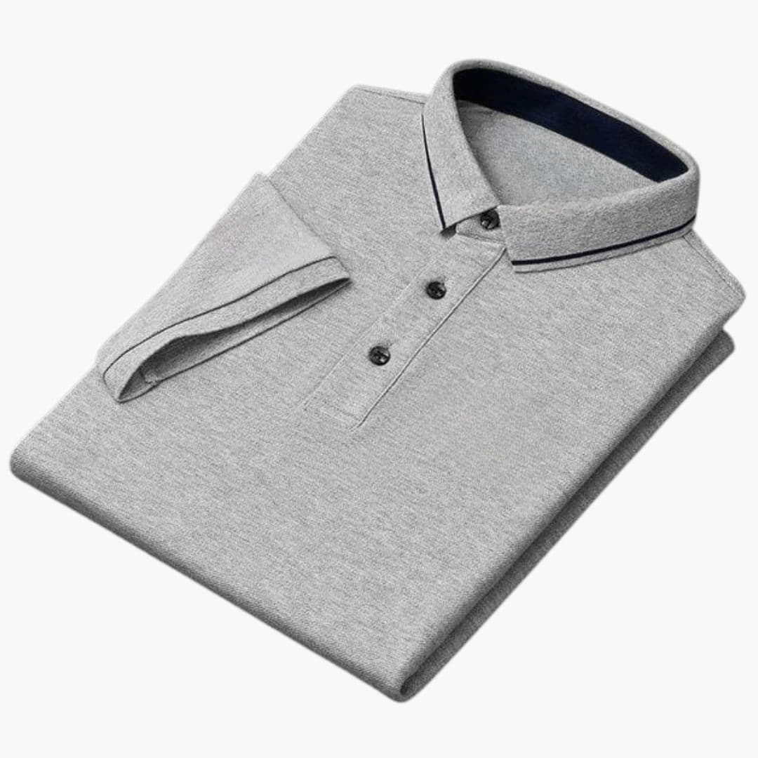Polo Homme Manches Courtes avec Détails Brodés