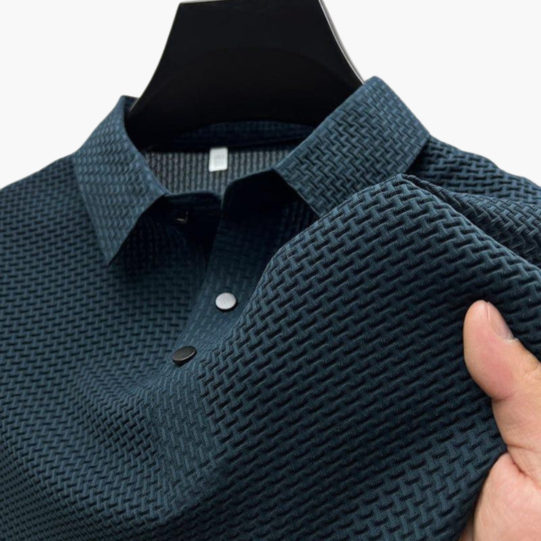 Polo à manches courtes pour homme avec col classique et patte de boutonnage