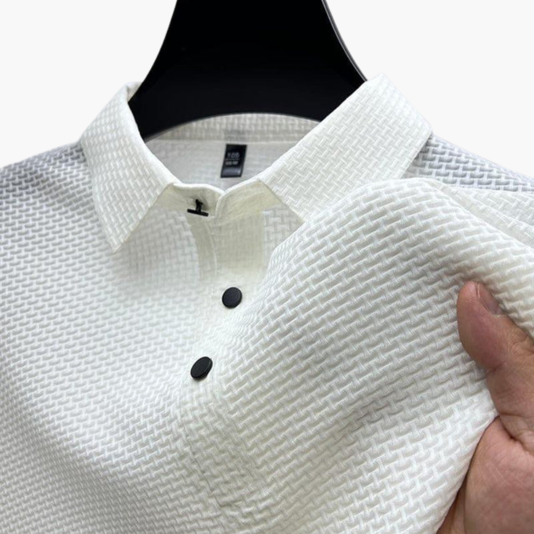 Polo à manches courtes pour homme avec col classique et patte de boutonnage