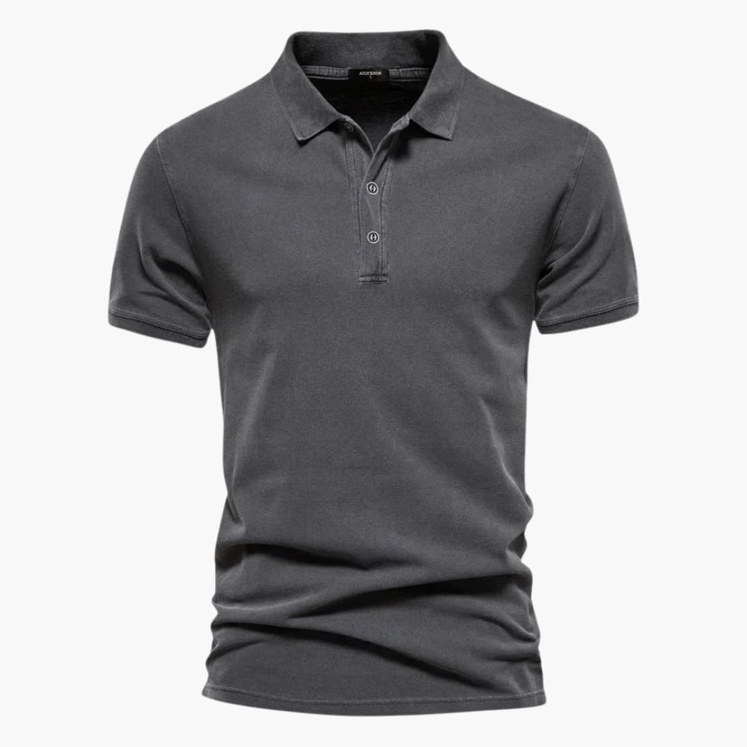 Polo homme à manches courtes avec col classique et patte boutonnée