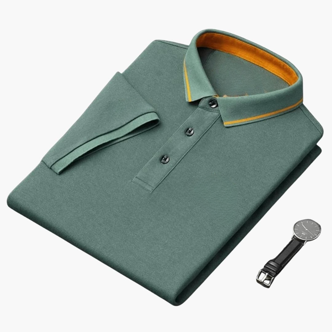 Polo homme à manches courtes avec col classique et patte boutonnée
