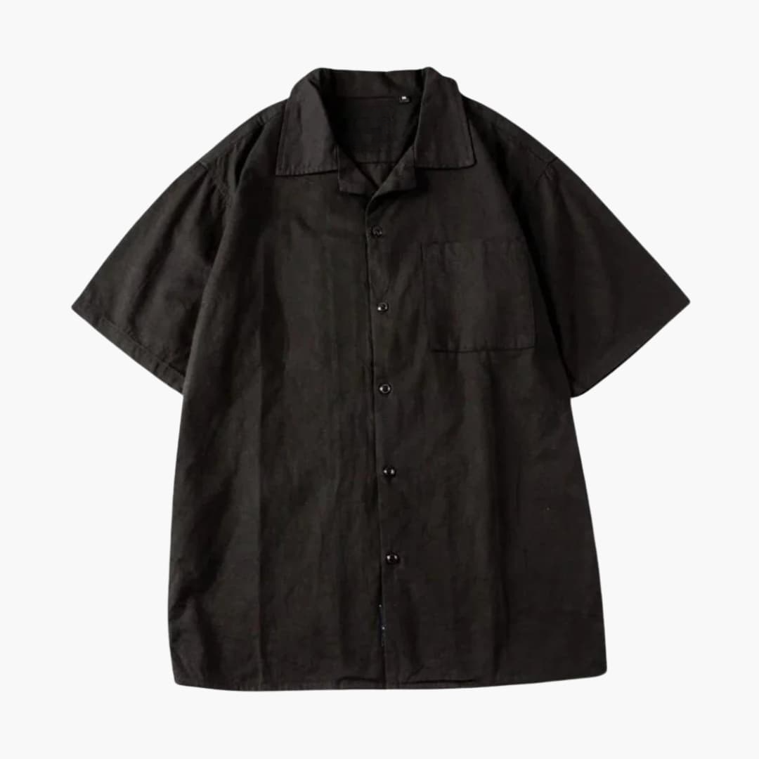 Polo homme avec col cubain et poche poitrine