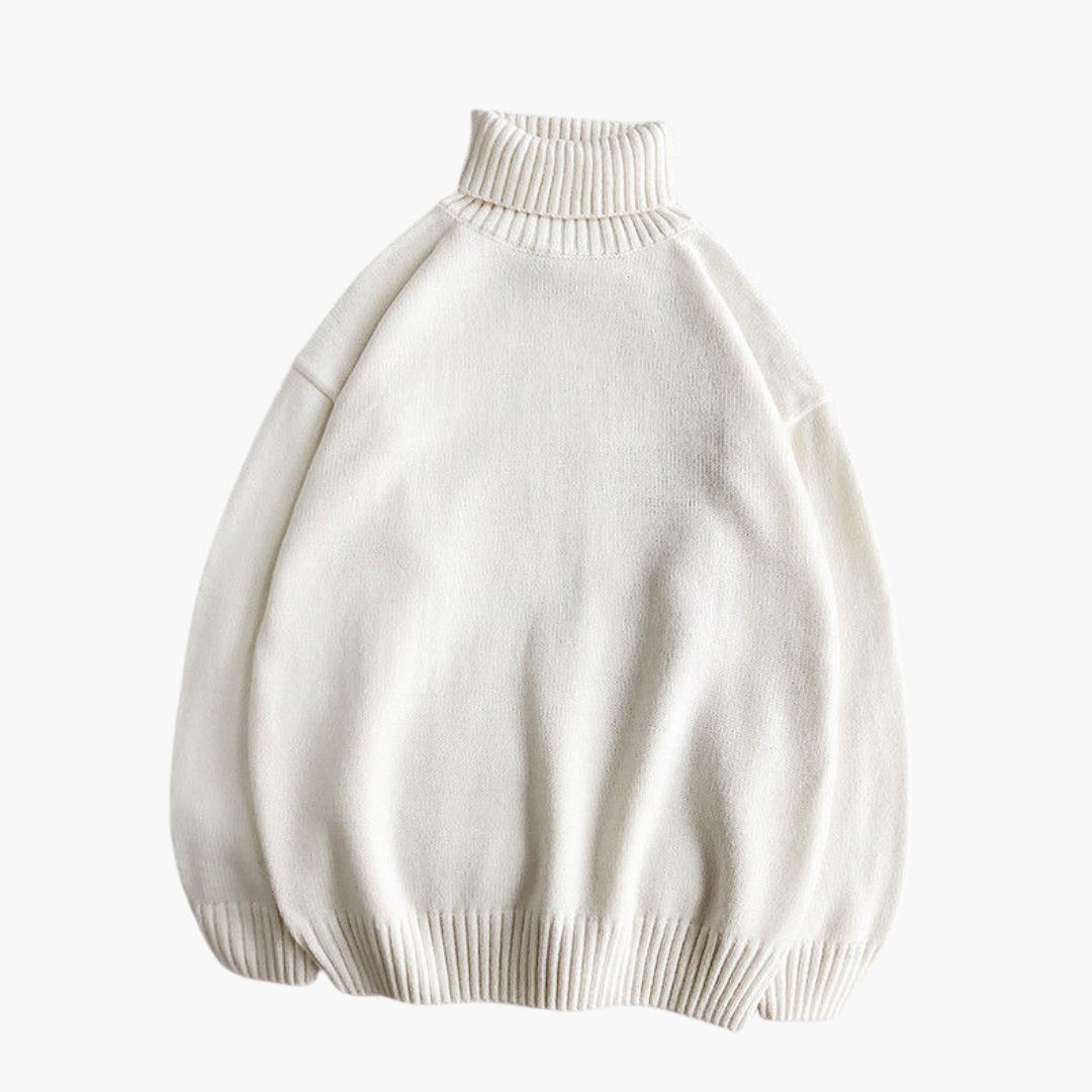 Pull Col Roulé Homme avec Col Côtelé