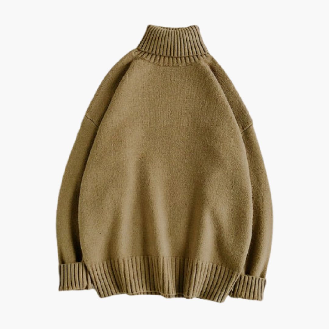 Pull Col Roulé Homme avec Col Côtelé