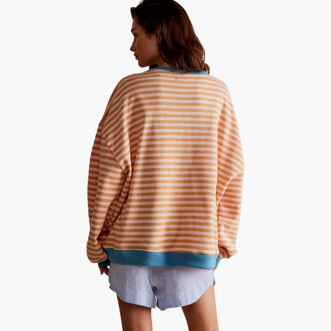 Stripete damegenser med senkede skuldre