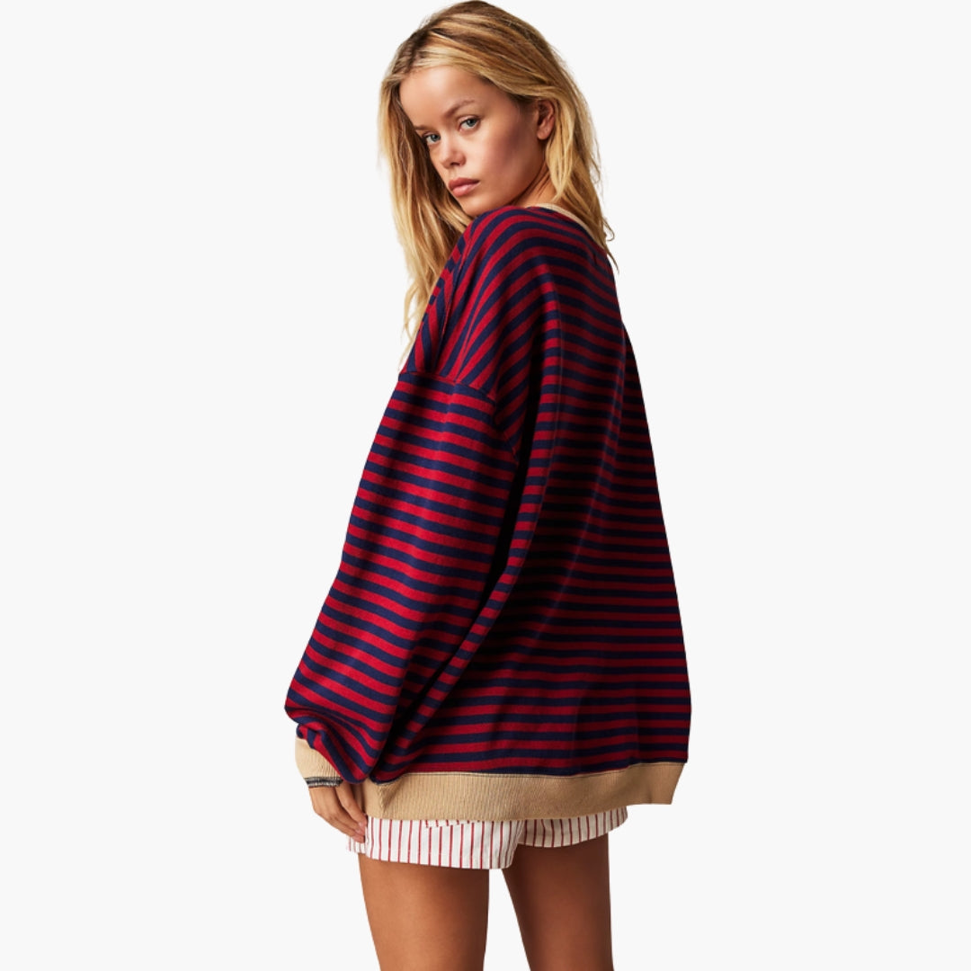 Stripete damegenser med senkede skuldre